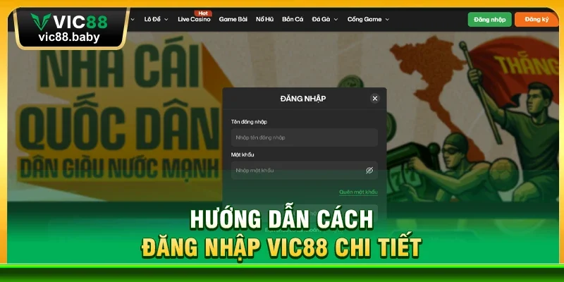 Hướng Dẫn Cách Đăng Nhập Vic88 Chi Tiết